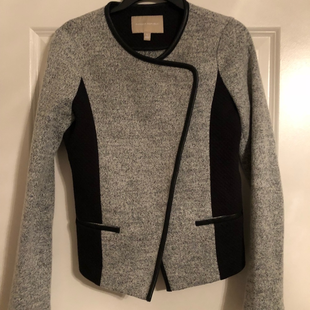 Tweed and Leather Jacket